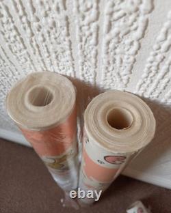 X2 90s Vintage LAURA ASHLEY Wallpaper Retro cottagecore Kitchen 80s Country Pink
