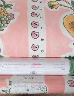 X2 90s Vintage LAURA ASHLEY Wallpaper Retro cottagecore Kitchen 80s Country Pink