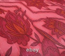 X3 1960s Vintage CROWN Wallpaper Rolls Damask 70s Retro Mcm Kitsch Retro Red