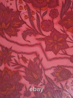 X3 1960s Vintage CROWN Wallpaper Rolls Damask 70s Retro Mcm Kitsch Retro Red