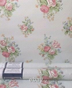 X3 1990s Vintage SANDERSON Wallpaper Rolls Floral 80s Retro Flowers Cottagecore