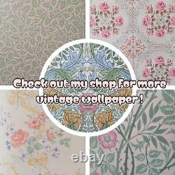 X3 1990s Vintage SANDERSON Wallpaper Rolls Floral 80s Retro Flowers Cottagecore