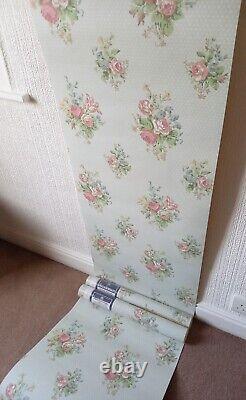 X3 1990s Vintage SANDERSON Wallpaper Rolls Floral 80s Retro Flowers Cottagecore