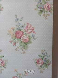 X3 1990s Vintage SANDERSON Wallpaper Rolls Floral 80s Retro Flowers Cottagecore