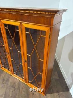 Yew Wood Display Cabinet