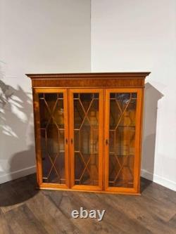 Yew Wood Display Cabinet