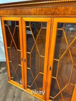 Yew Wood Display Cabinet
