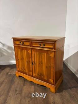 Yew Wood Two Door Two Drawer Cabinet