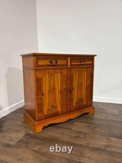 Yew Wood Two Door Two Drawer Cabinet