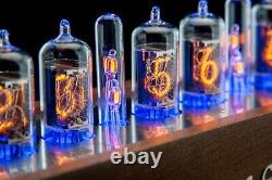 Z573M Nixie Tubes Clock in Wooden Case Divergence Meter mini RGB, USB, Musical