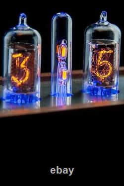 Z573M Nixie Tubes Clock in Wooden Case Divergence Meter mini RGB, USB, Musical