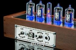 Z573M Nixie Tubes Clock in Wooden Case Divergence Meter mini RGB, USB, Musical