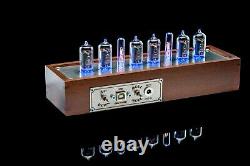 Z573M Nixie Tubes Clock in Wooden Case Divergence Meter mini RGB, USB, Musical