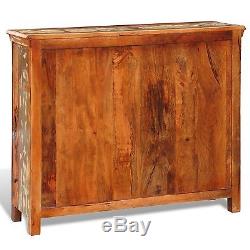#bNew Reclaimed Home Furniture Wood Storage Cabinet Sideboard 4 Doors Multicolou