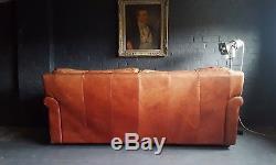 162 Chesterfield Vintage 2 Places Leather Club Suite D'angle Courier Av