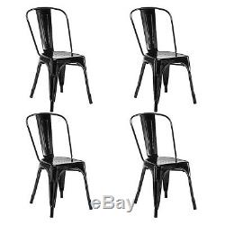 1-4x Tolix Chaise De Style Métal Dining Chair Chaise Bistro Kitchen Cafe