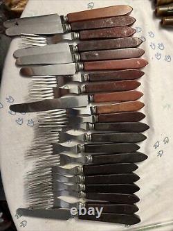 21 Ustensiles de Cuisine Vintage en Bakélite avec Poignée - Grand Mélange de Couleurs Rouge, Jaune, Orange