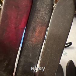 21 Ustensiles de Cuisine Vintage en Bakélite avec Poignée - Grand Mélange de Couleurs Rouge, Jaune, Orange