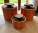 3 X Pots &agrave; Th&eacute;/caf&eacute;/sucre Orla Kiely Orange Stem Rares Voir Mes Autres