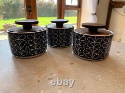 3 x Pots à thé/café/sucre/bibelots Orla Kiely Stem rares REGARDEZ MES AUTRES
