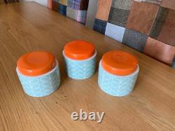 3 x Pots à thé, café, sucre / bibelots Orla Kiely rares VOIR MES AUTRES