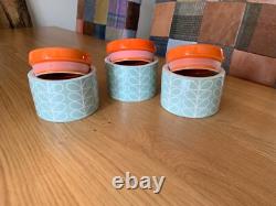 3 x Pots à thé, café, sucre / bibelots Orla Kiely rares VOIR MES AUTRES