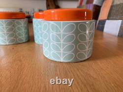 3 x Pots à thé, café, sucre / bibelots Orla Kiely rares VOIR MES AUTRES