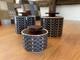 3 X Rare Orla Kiely Blue/grey Tasses à Thé/café/sucre Checkez Mes Autres