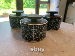 3 x jolis pots à thé/café/sucre/objets Orla Kiely CHECKEZ MES AUTRES
