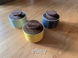 3 x jolis pots à thé/café/sucre/objets de Orla Kiely CHECKEZ MES AUTRES