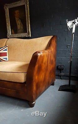 403. Grand Canapé Chesterfield Vintage Chesterfield 3 Places En Cuir Rrp £ 1900
