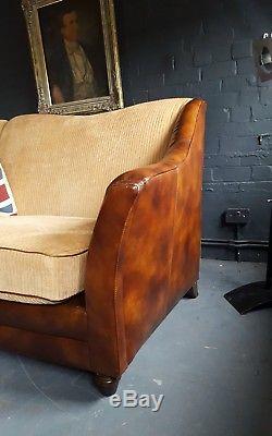 449. Grand Canapé Chesterfield Vintage Chesterfield 3 Places En Cuir Rrp £ 1900