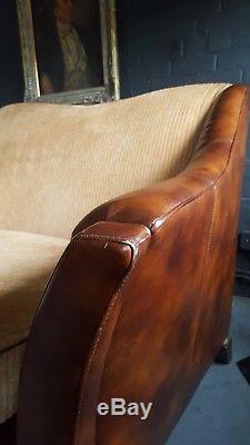 449. Grand Canapé Chesterfield Vintage Chesterfield 3 Places En Cuir Rrp £ 1900