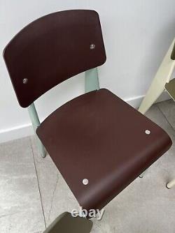 4 CHAISES STANDARD SP DE JEAN PROUVE POUR VITRA cuisine rétro salle à manger vintage