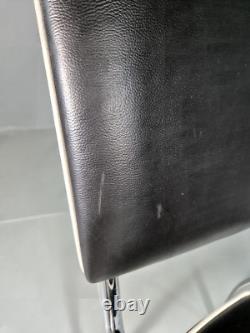 4 Chaises de Cuisine Vintage Américaines Kitsch en Chrome et Vinyle Noir Rétro EB7322 MDIN