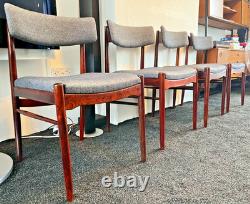 4 Chaises de Salle à Manger en Bois de Rose Danoises Années 1960 Rétro Vintage Milieu de Siècle LIVRAISON GRATUITE