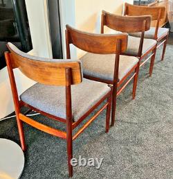 4 Chaises de Salle à Manger en Bois de Rose Danoises Années 1960 Rétro Vintage Milieu de Siècle LIVRAISON GRATUITE