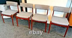 4 Chaises de Salle à Manger en Bois de Rose Danoises Années 1960 Rétro Vintage Milieu de Siècle LIVRAISON GRATUITE