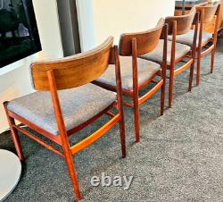 4 Chaises de Salle à Manger en Bois de Rose Danoises Années 1960 Rétro Vintage Milieu de Siècle LIVRAISON GRATUITE