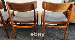 4 Chaises de Salle à Manger en Bois de Rose Danoises Années 1960 Rétro Vintage Milieu de Siècle LIVRAISON GRATUITE