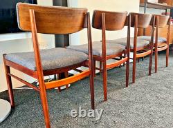 4 Chaises de Salle à Manger en Bois de Rose Danoises Années 1960 Rétro Vintage Milieu de Siècle LIVRAISON GRATUITE