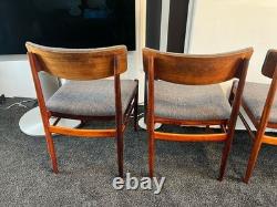 4 Chaises de Salle à Manger en Bois de Rose Danoises Années 1960 Rétro Vintage Milieu de Siècle LIVRAISON GRATUITE