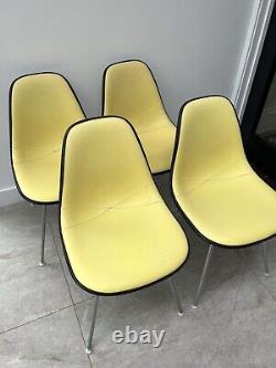 4 Véritables chaises DSX Charles Eames Herman Miller vintage rétro pour la cuisine ou la salle à manger