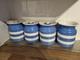 4 Bocaux De Cuisine Cornish Vintage, 3 Couvercles, 1930-1960, Tg Green Co Shield