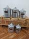 5 R&eacute;cipients En Aluminium Vintage R&eacute;tro Antiques De Cuisine Fran&ccedil;aise En Nesting Art D&eacute;co