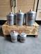 5 Bo&icirc;tes De Rangement Embo&icirc;tables Vintage R&eacute;tro Anciennes En Aluminium Pour Cuisine Fran&ccedil;aise Art D&eacute;co