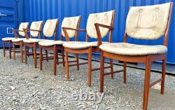 6 Chaises de Salle à Manger Teak McIntosh Rétro Vintage des Années 1970 Livraison Gratuite