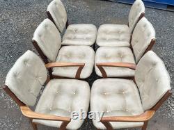 6 Chaises de Salle à Manger Teak McIntosh Rétro Vintage des Années 1970 Livraison Gratuite