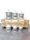 6 Rétro Vintage Antiquités Françaises Cuisine Nesting Cannisters En Aluminium Décor Art