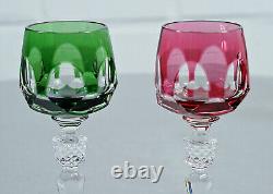 6 Verres à liqueur en cristal de plomb antique Nachtmann, coupe en diamant, des années 1970